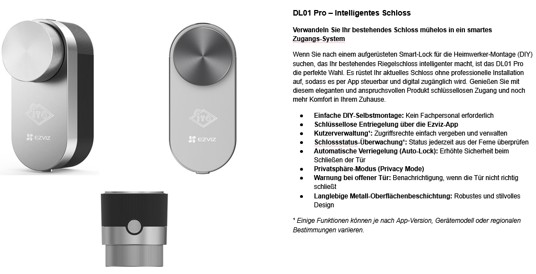 Smart Türschloss DL01 Pro
